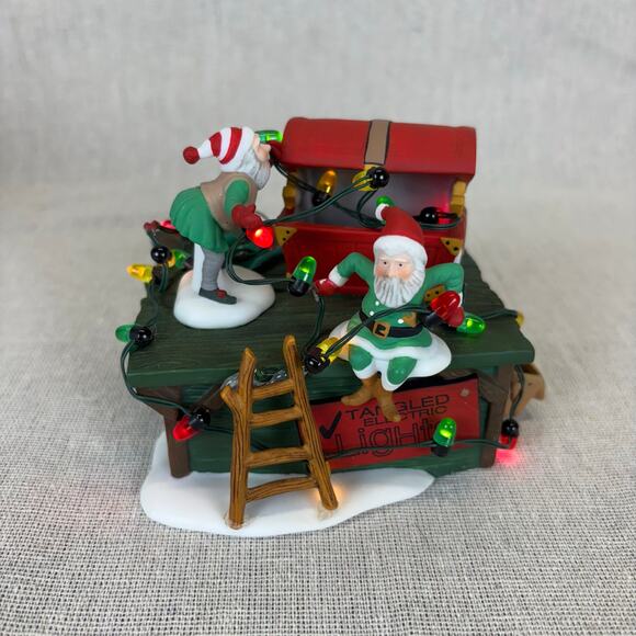 Dept Department 56 UNTANGLE THE CHRISTMAS LIGHTS w/box, EUC, lights work - Picture 9 of 11